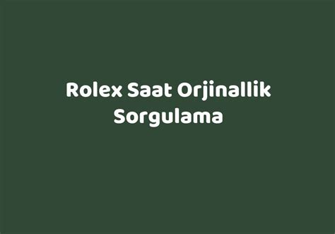 Armani Saat Orjinallik Sorgulama – TeknoLib.